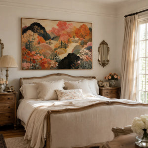 Autumn Canopy Landscape Wall Art styled interior scene 2 | OILDECO