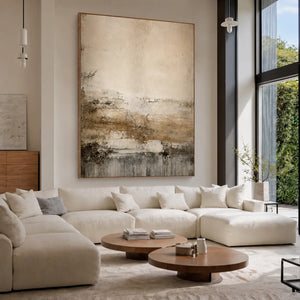 Weathered Shore Abstract Wall Art styled interior scene 1 | OILDECO