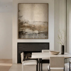 Weathered Shore Abstract Wall Art styled interior scene 2 | OILDECO