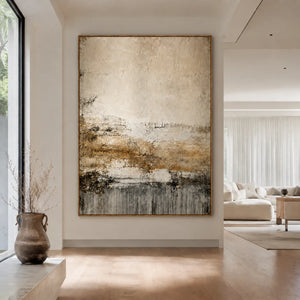 Weathered Shore Abstract Wall Art styled interior scene 3 | OILDECO