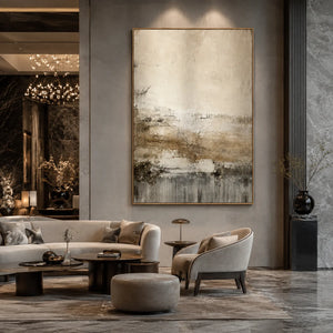 Weathered Shore Abstract Wall Art styled interior scene 4 | OILDECO