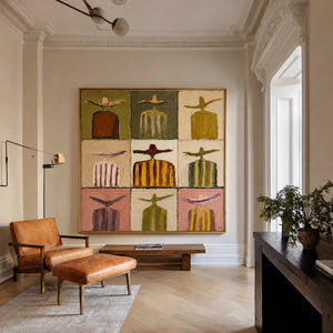 Nine Figures Abstract Wall Art styled interior scene 1 | OILDECO