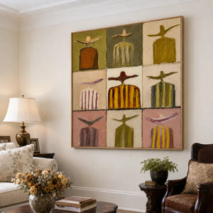 Nine Figures Abstract Wall Art styled interior scene 2 | OILDECO