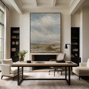 Silver Moor Landscape Wall Art styled interior scene 4 | OILDECO