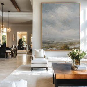 Silver Moor Landscape Wall Art styled interior scene 5 | OILDECO