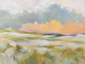 Pastel Marsh Landscape Wall Art artwork view | OILDECO