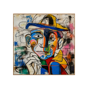 Chromatic Hat Portrait Wall Art | OILDECO