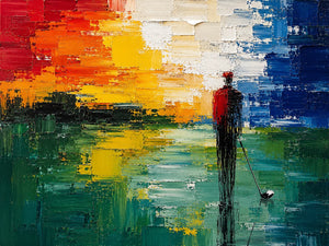 Original artwork view of Sunset Pier Ocean Wall Art | Oildeco