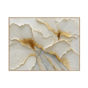 Golden Poppies Relief Wall Art | OILDECO