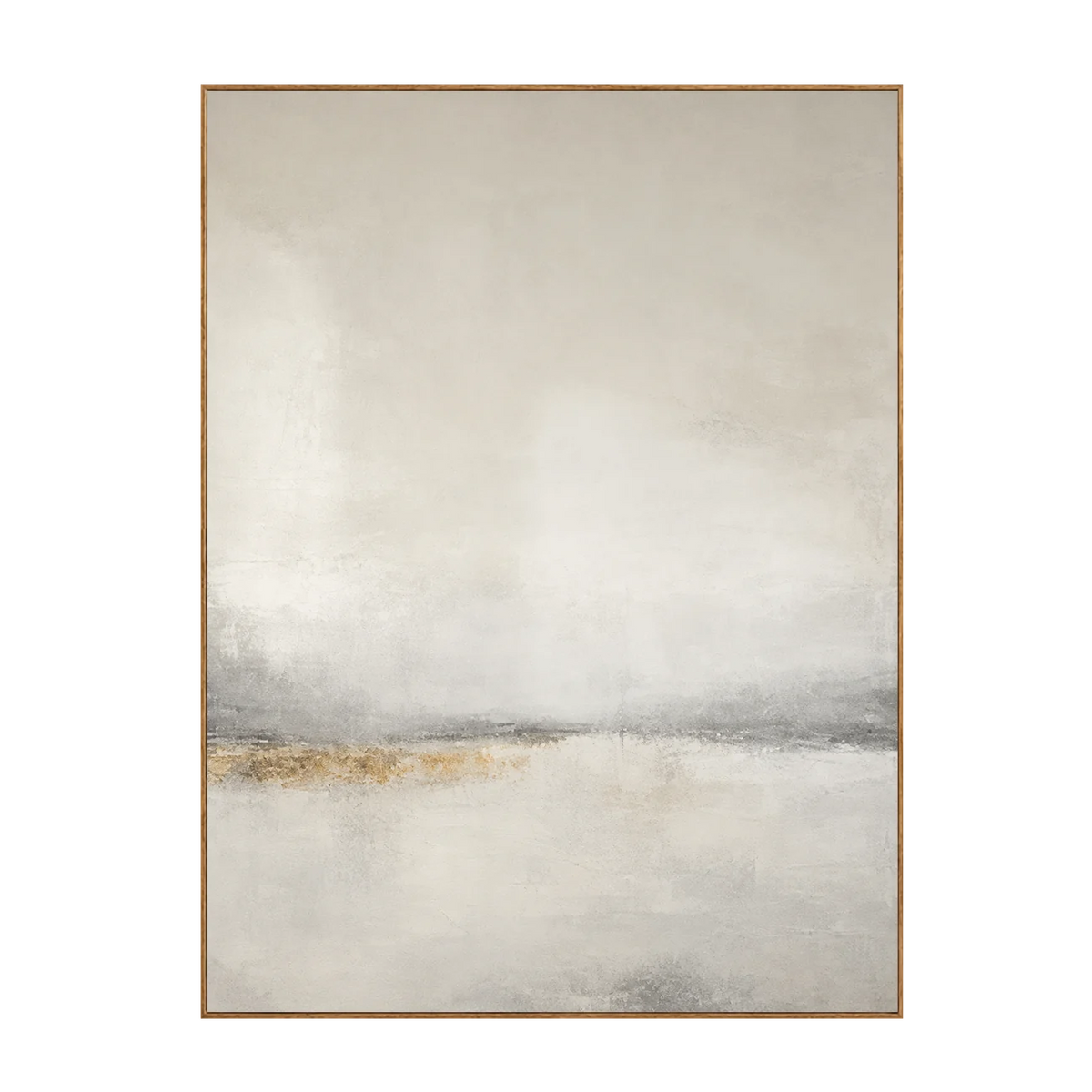 Quiet Gold Horizon Abstract Wall Art