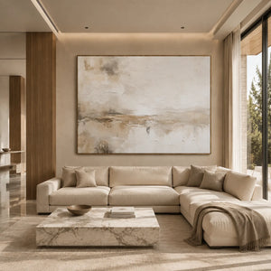 Sand Mist Horizon Wall Art styled interior scene 2 | OILDECO
