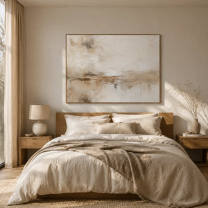 Sand Mist Horizon Wall Art styled interior scene 3 | OILDECO