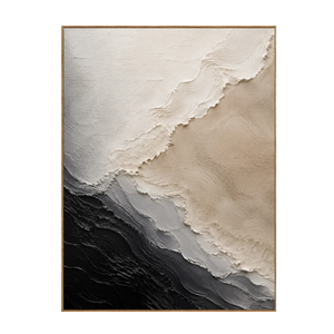 Monochrome Drift Textured Wall Art | OILDECO