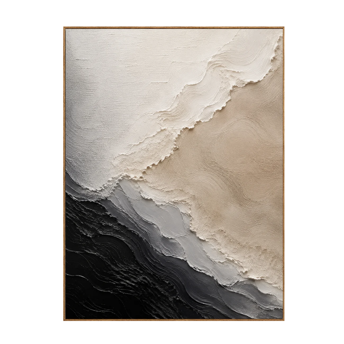 Monochrome Drift Textured Wall Art