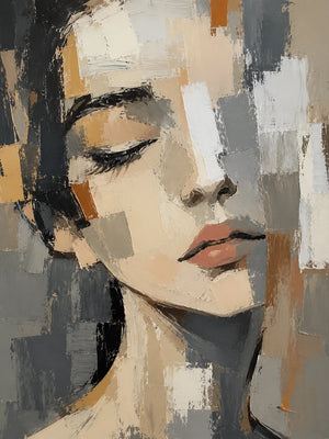 Original artwork view of Soft Gaze Portrait Wall Art | Oildeco