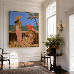 Riviera Friends Figure Wall Art styled interior scene 1 | OILDECO