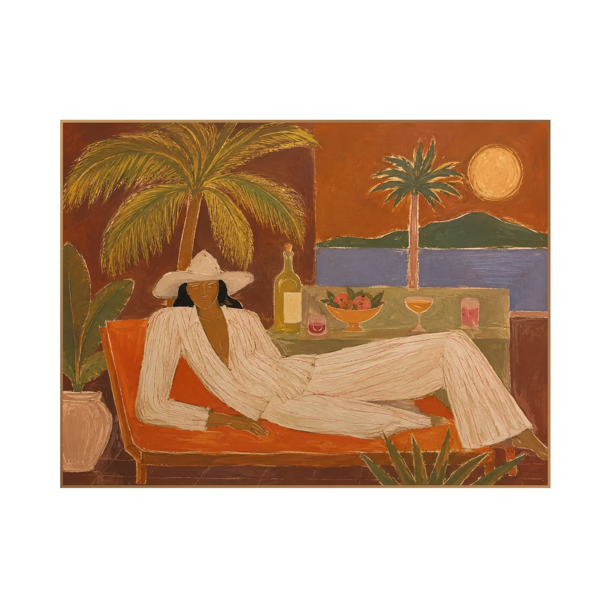Riviera Recline Figure Wall Art