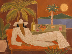 Riviera Recline Figure Wall Art artwork view | OILDECO