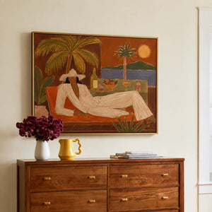 Riviera Recline Figure Wall Art styled interior scene 5 | OILDECO