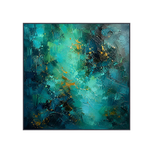 Emerald Current Abstract Wall Art | OILDECO