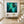 Emerald Current Abstract Wall Art styled interior scene 6 | OILDECO