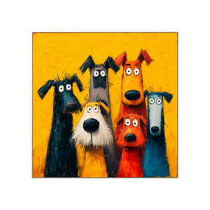 Yellow Dog Parade Wall Art | OILDECO