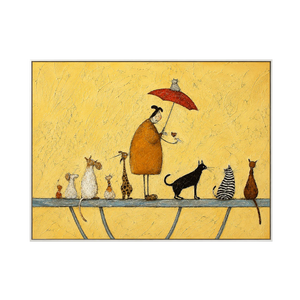 Umbrella Cat Parade Wall Art | OILDECO