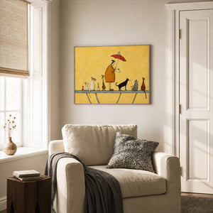 Umbrella Cat Parade Wall Art styled interior scene 4 | OILDECO