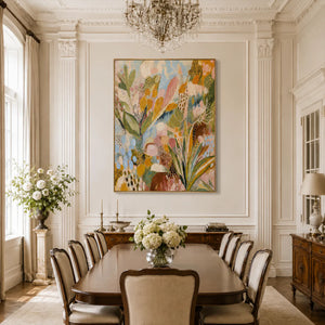 Garden Rhythm Floral Wall Art styled interior scene 5 | OILDECO