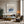 Gilded Blue Cascade Textured Wall Art styled interior scene 3 | OILDECO