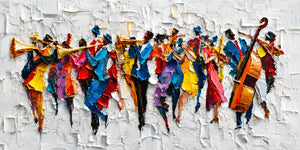 Chromatic Orchestra Textured Wall Art artwork view | OILDECO