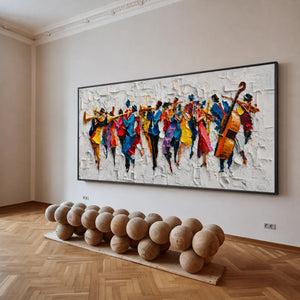 Chromatic Orchestra Textured Wall Art styled interior scene 3 | OILDECO