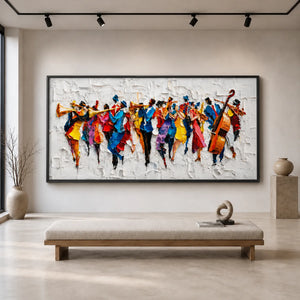 Chromatic Orchestra Textured Wall Art styled interior scene 5 | OILDECO