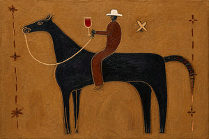 Western Toast Horse Wall Art artwork view | OILDECO