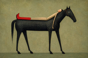 Sage Repose Horse Wall Art artwork view | OILDECO