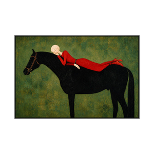 Crimson Repose Horse Wall Art | OILDECO