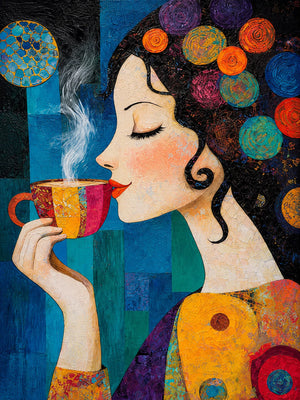 Morning Muse Textured Coffee Wall Art artwork view | OILDECO