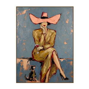 Pink Bow Muse Wall Art | OILDECO