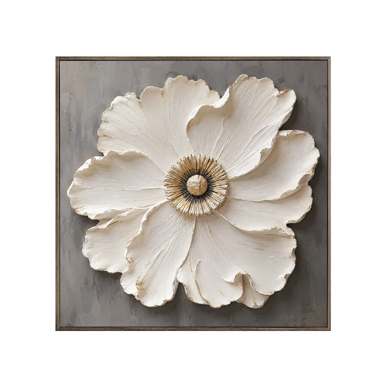 Ivory Bloom Floral Wall Art | Oildeco