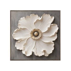 Ivory Bloom Floral Wall Art | Oildeco