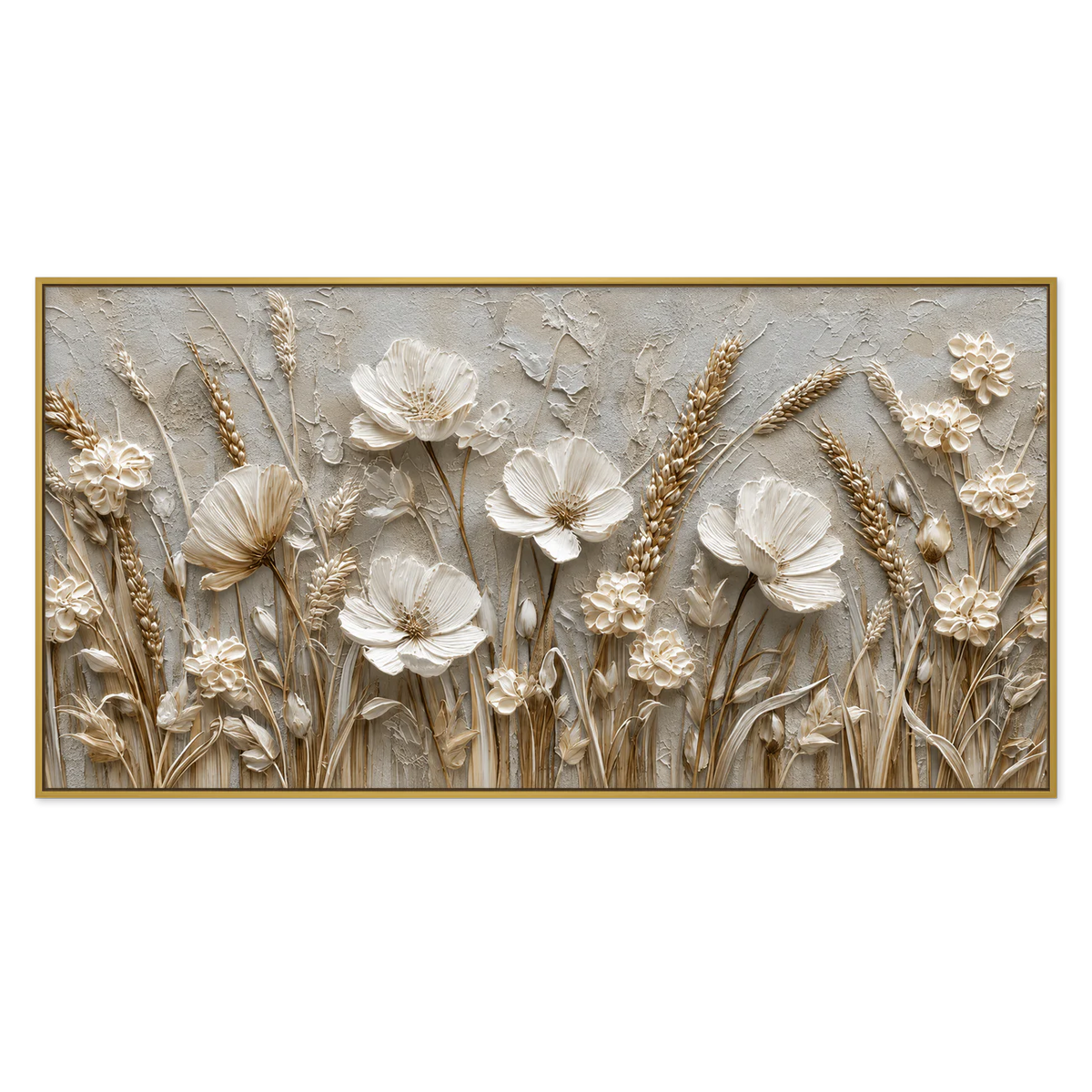 Ivory Meadow Relief Wall Art