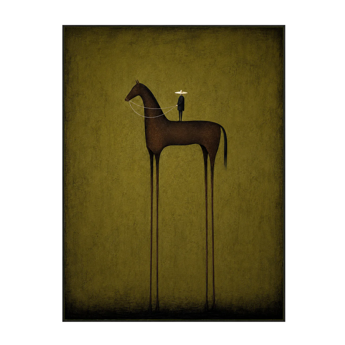 Olive Sentinel Horse Wall Art
