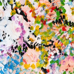 Chromatic Meadow Abstract Wall Art artwork view | OILDECO
