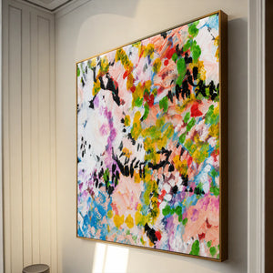 Chromatic Meadow Abstract Wall Art styled interior scene 3 | OILDECO
