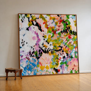Chromatic Meadow Abstract Wall Art styled interior scene 4 | OILDECO