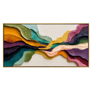 Chromatic Tides Textured Wall Art | OILDECO