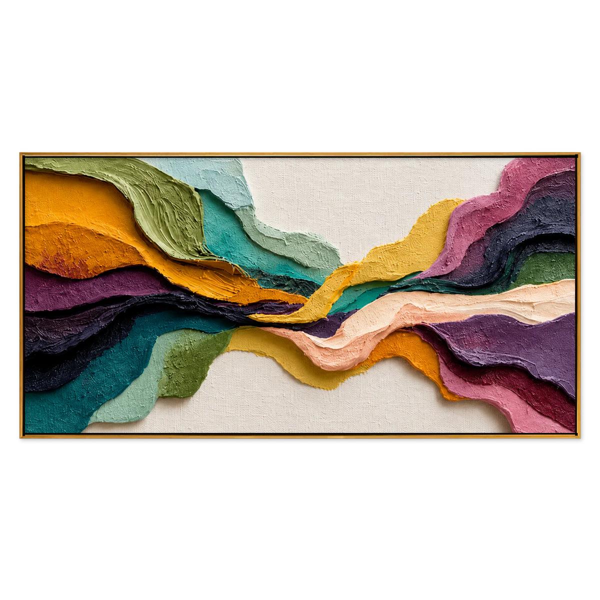 Chromatic Tides Textured Wall Art