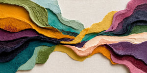 Chromatic Tides Textured Wall Art artwork view | OILDECO