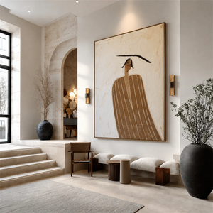 Striped Muse Textured Wall Art styled interior scene 2 | OILDECO