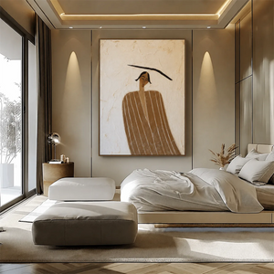 Striped Muse Textured Wall Art styled interior scene 3 | OILDECO